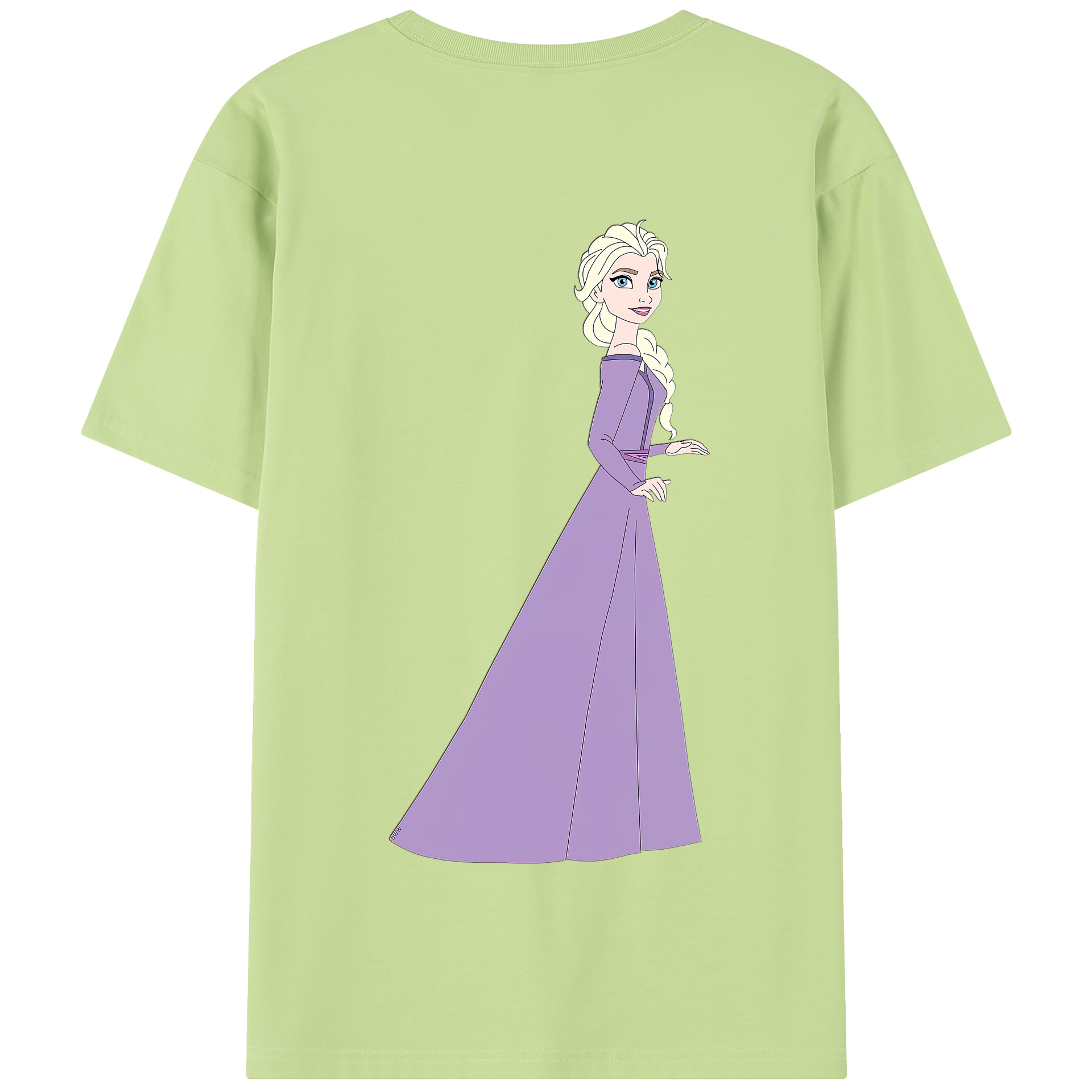 （画像用） アナと雪の女王 アンナ エルサ Frozen Anna Elsa 綿100％半袖Tシャツ（背面プリント）